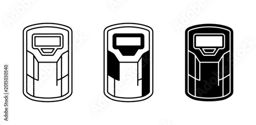 Photos Riot Shield Icons, Security Protection Vector Set, Law Enforcement Defense Symbo