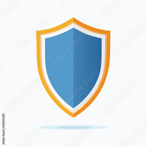 Free Download A blue shield with an orange border is shown prominently. - GFXLoad