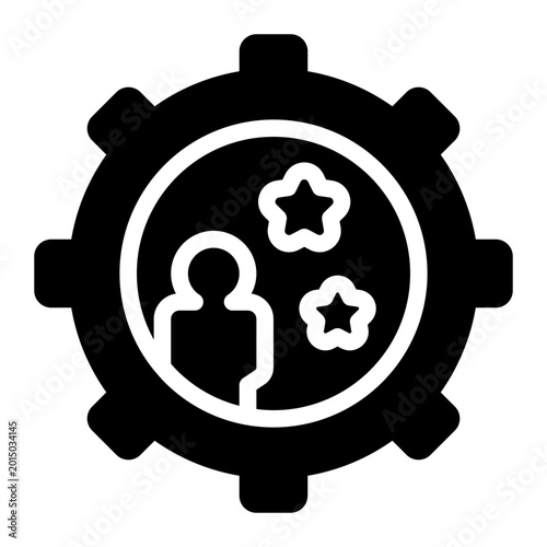 Tableau sur toile competency glyph icon