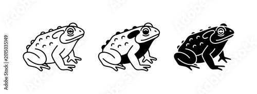 Valokuva Frog Icons, Amphibian Vector Art, Wildlife Graphics, Simple Animal Illustrations
