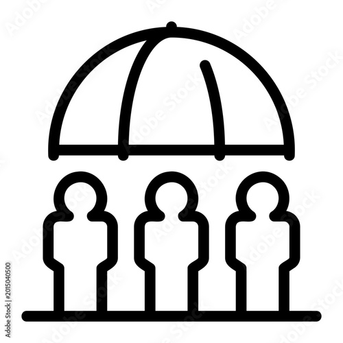 Foto coverage line icon
