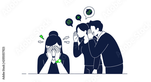 Fotografija Woman Crying While Others Gossip and Spread Rumors