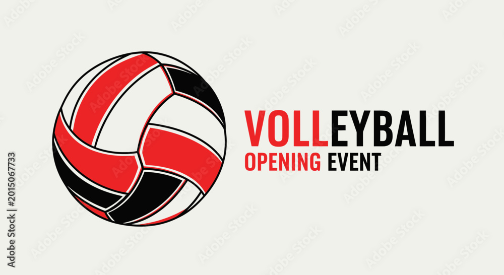 Fototapeta premium Volleyball Tournament Announcement: A Dynamic Visual Celebrating the Sport's Opening Event