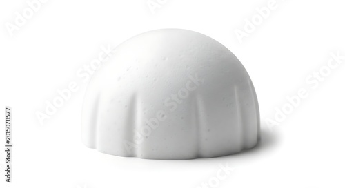 White soap bar on plain background.
