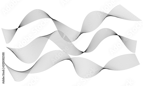 Foto Abstract wavy lines illustration.