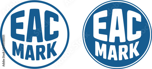 Canvas Print EAC Mark Certification Logo Vector Set for Eurasian Conformity Compliance and Pr