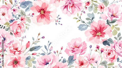 Photos Delicate watercolor flowers creating magical romantic elegance for joyful celebrations and meaningful memories daily