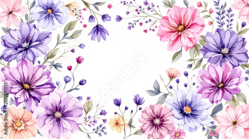 Картината върху платно Gentle watercolor petals embracing warm emotions, cherished moments, and joyful romantic celebrations beautifully