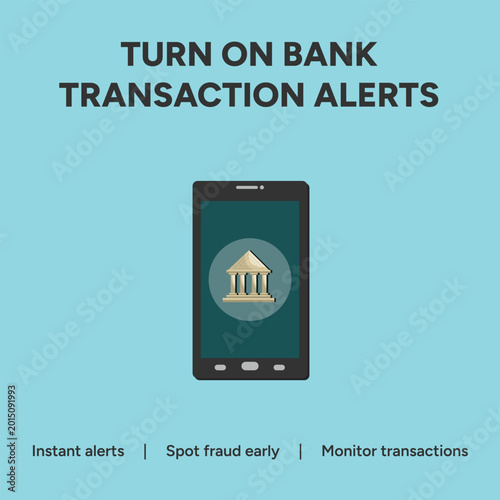 Fotografie Turn on bank transaction alerts to monitor account activity instantly and preven