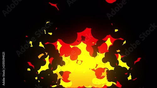 Fire element 2d vfx animation on alpha channel