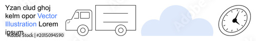 Foto Logistics, time management, transportation, shipping, delivery systems, planning