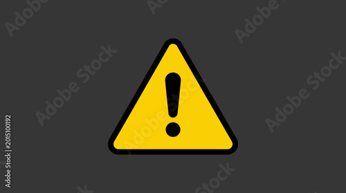 Yellow Exclamation Mark Warning Sign Symbol.