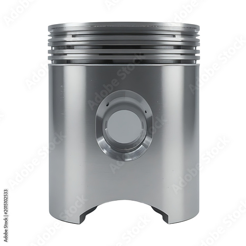 Industrial Machine Piston Isolated on White Background 