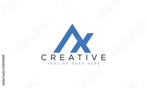 Dynamic blue letter a and x monogram logo for creative business identity Free Download Dynamic blue letter a and x monogram logo for creative business identity - GFXLoad