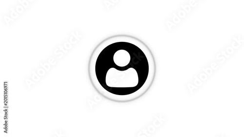 User Account Profile Icon with Glowing Circular Frame on Teal Gradient Background Representing Digital Identity and Login Interface Symbol Design