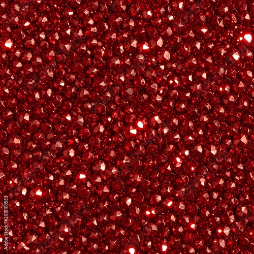 Vibrant ruby red glitter texture background creating a dazzling and luxurious surface, perfect for festive designs, celebrations, and elegant backdrops with countless sparkling gem-like facets