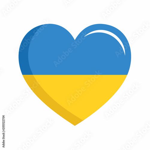 Free Download Heart shape with Ukrainian flag colors - GFXLoad