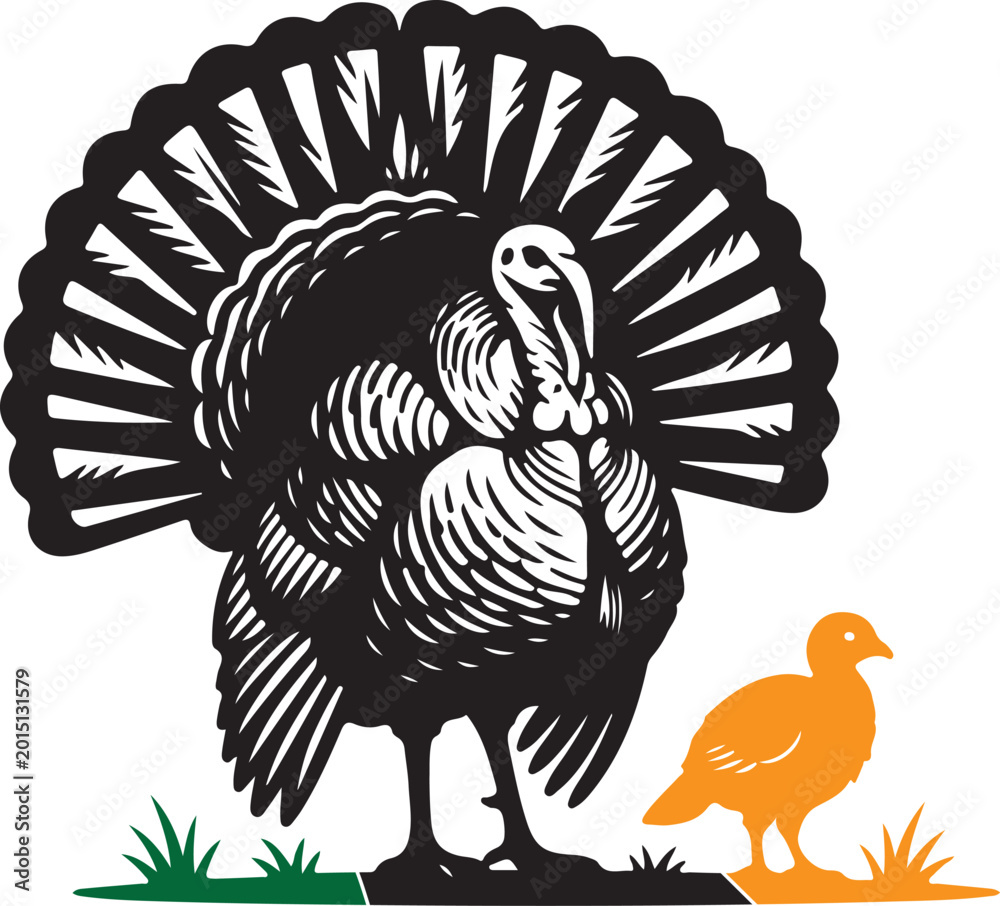 Fotografia Turkey poult icon.