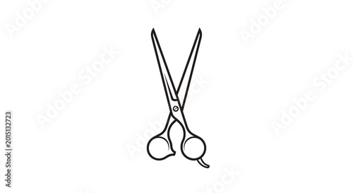 Fényképezés Scissors cutting instrument with handles.
