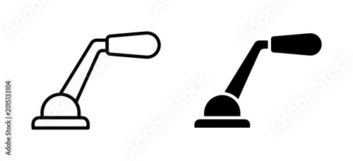 Tablou pe pânză Lever Icon, Control Switch Symbol, Simple Mechanism Vector Graphics
