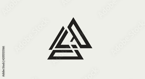 Abstract geometric design with overlapping triangles against a muted background