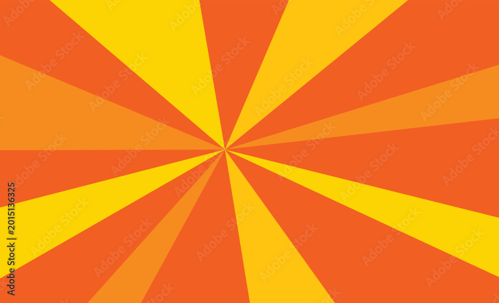 Obraz premium Orange and Yellow Sunburst Radial Background