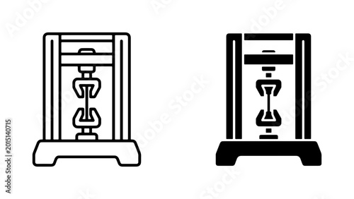 Foto Material Testing Machine Icons, Tensile Strength Equipment, Laboratory Equipment