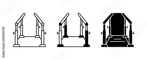 Photos Adjustable Parallel Bars, Gymnastics Equipment, Fitness Training Icons