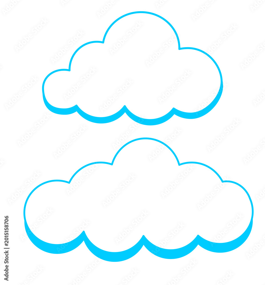 Quadro su tela vector cloud icon
