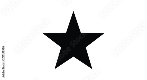 Fotografie Black five pointed star silhouette high quality professional
