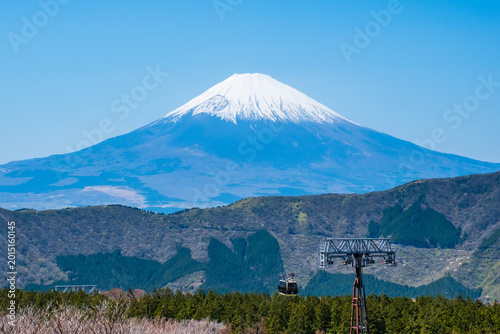 春の富士山　大涌谷から