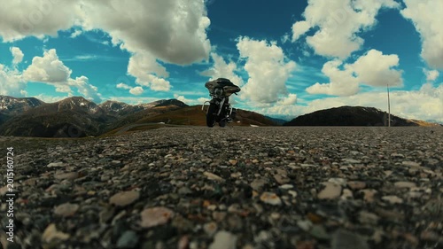 motorcycle in the mountains