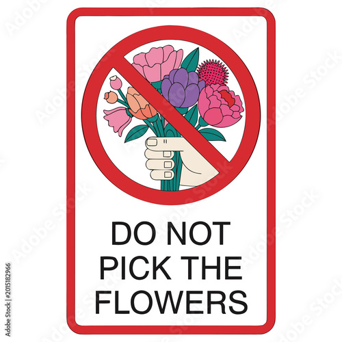 Flat Style Warning Signage for Nature Preservation Areas 02