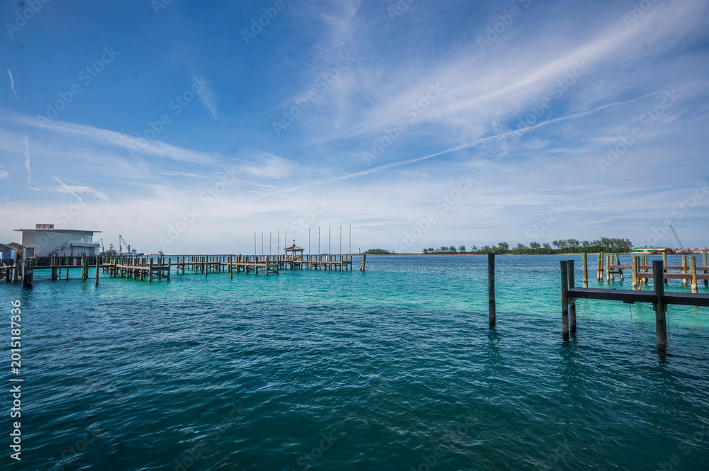 Fototapeta premium Where the ocean meets island energy, Nassau, The Bahamas