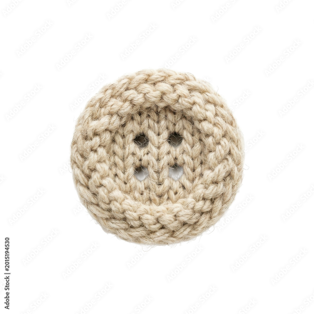 Obraz premium Knitted button with four holes