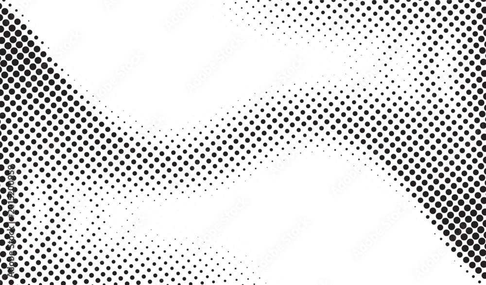 Fotografija Halftone dot pattern wave background vector illustration for modern pop art comic design