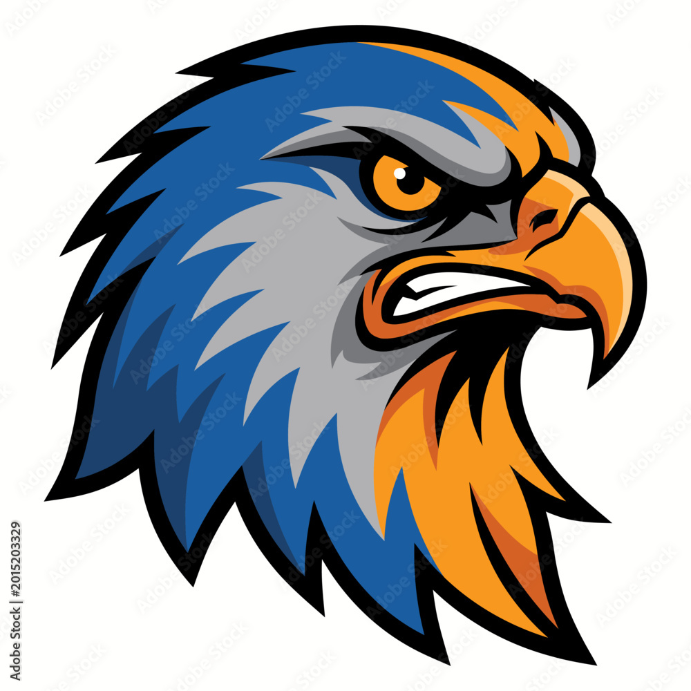 Fototapeta premium Aggressive Eagle Head Mascot Design for Esport Gaming