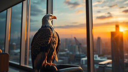 Majestic eagle close up portrait with piercing eyes, wildlife photography

