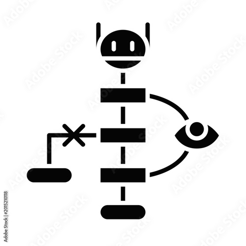 Bilde på lerret AI self-reflection and iterative reasoning icon