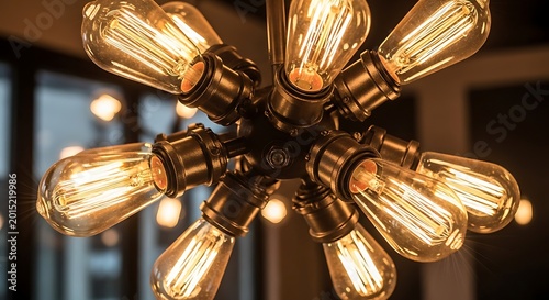 Vintage Edison Bulb Chandelier Lighting Fixture.