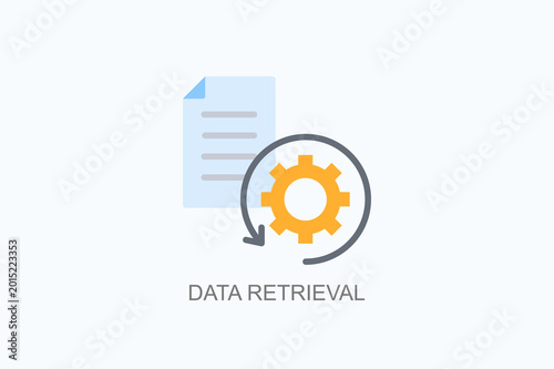 Data Retrieval Icon Or Logo Isolated Vector Illustration