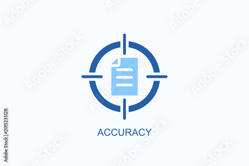 Tableau sur toile Accuracy Icon Or Logo Isolated Vector Illustration