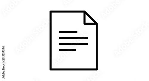 Document, file, page, icon, symbol, minimalist design, simple illustration