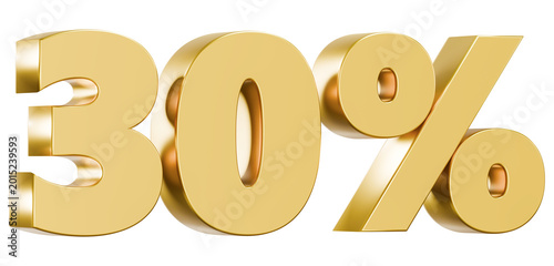 Polished gold 30 percent discount 3D render