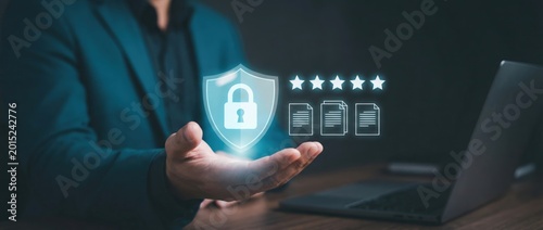 Cybersecurity measures remote work environment digital security content protecting sensitive data professional workspace safeguarding information