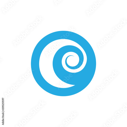 Water Wave Icon Logo Template