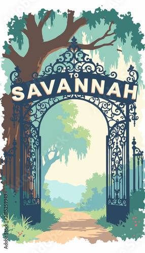 Welcome to Savannah Georgia live oak Spanish moss