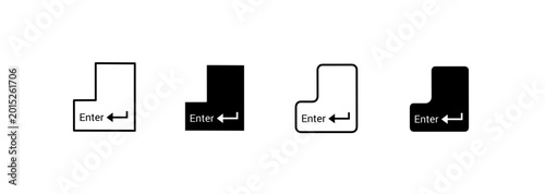 Foto Keyboard enter key icon set