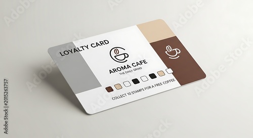 Loyalty card for coffee shop rewards.