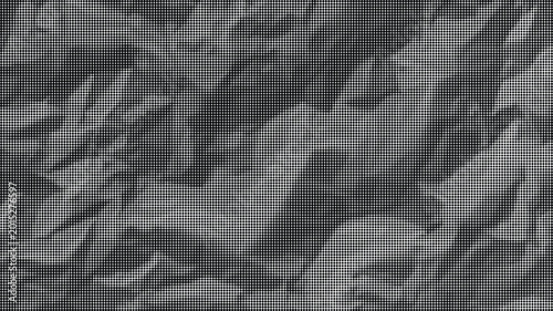 Canvastavla Crinkled gray paper texture with chaotic folds and creases on surface